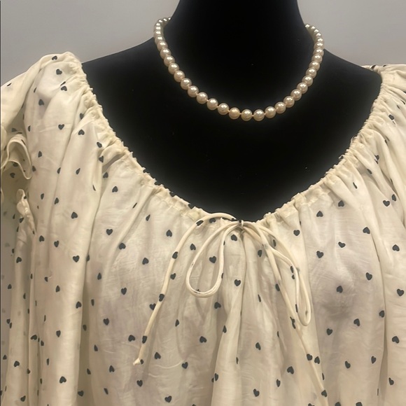 For love and lemons Chic Cream Polka Dot babydoll dress medium new - Picture 3 of 5